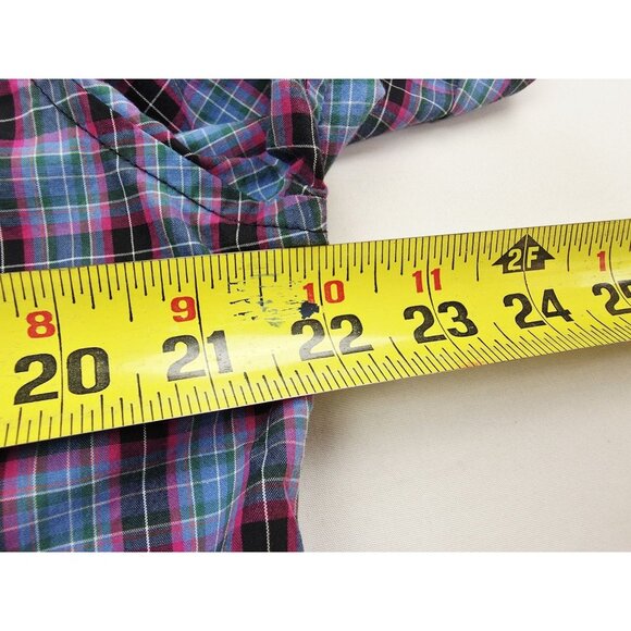 Jack Spade Large Mens Blue Red Black Check Button Down Long Sleeve Cotton Shirt - Picture 2 of 8